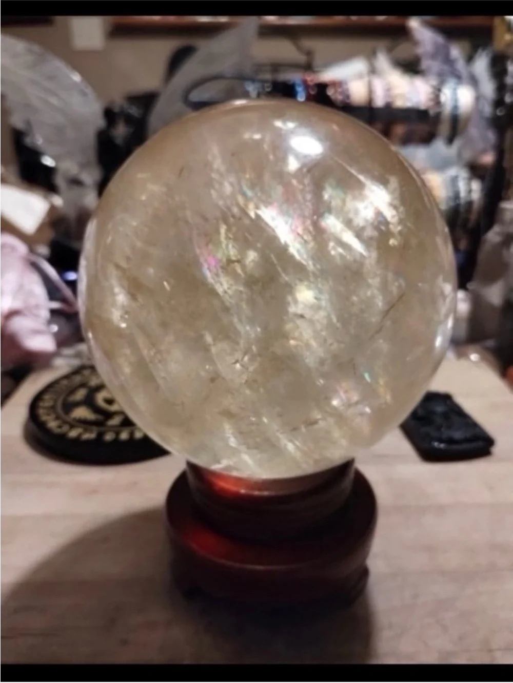 Honey Calcite Sphere HQ RARE FIND